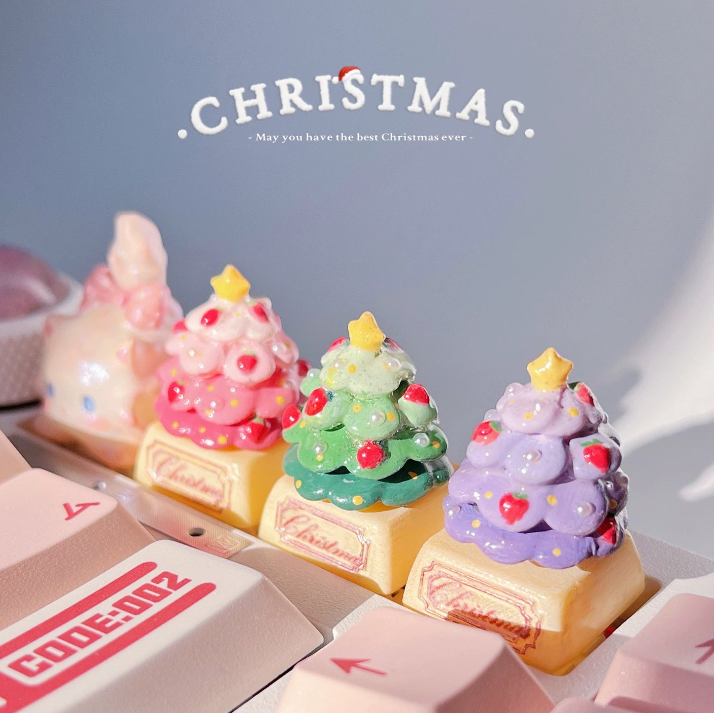 Original Design Handmade Christmas Tree Keyboard Keycaps