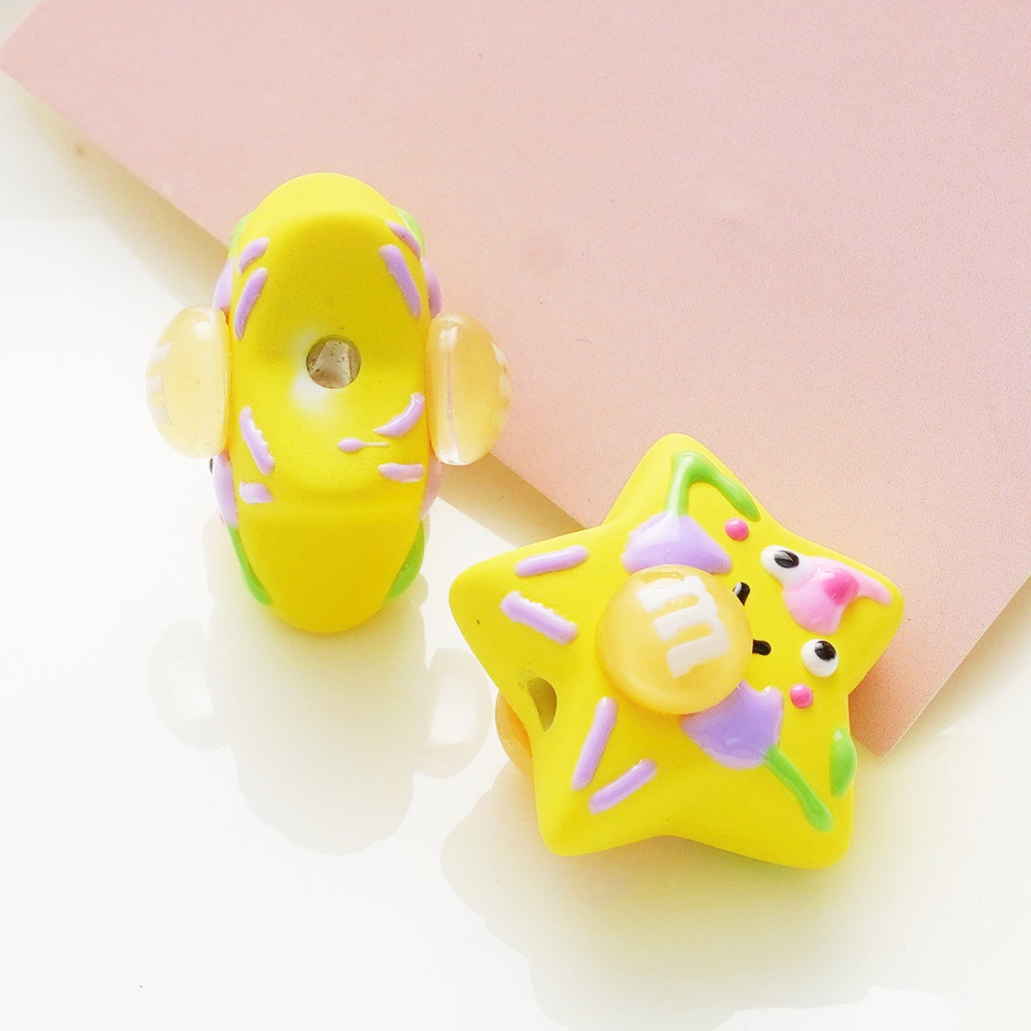 20 Pieces Hand-Painted Beads