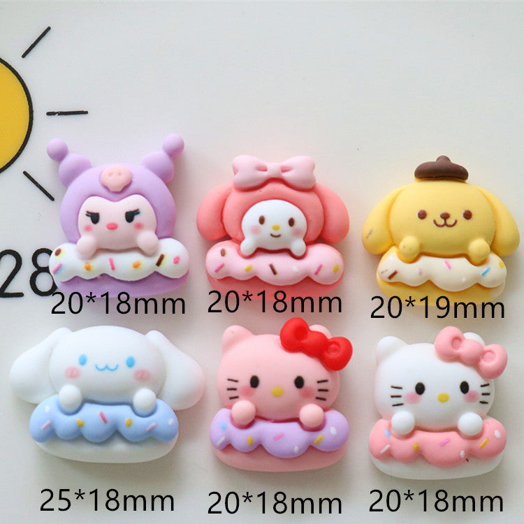10 PCS Cartoon Resin Charms for DIY Crafts
