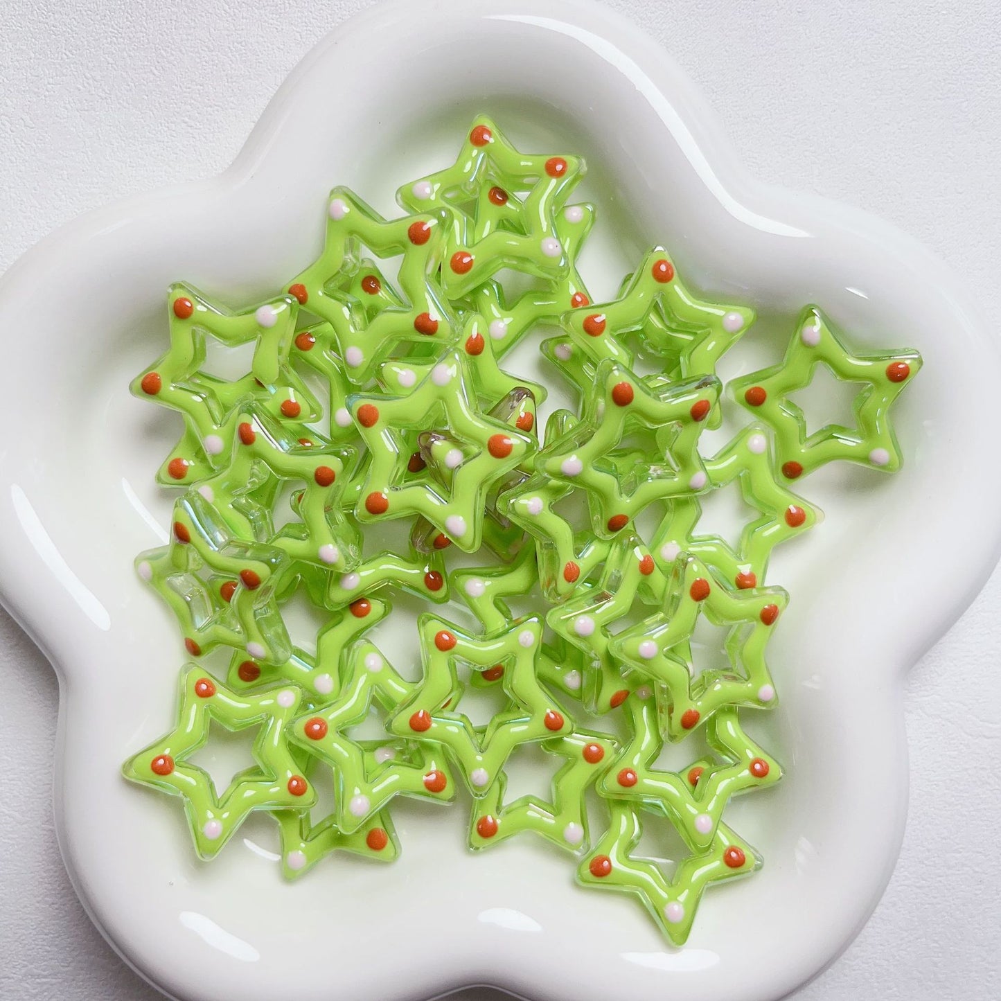 20 Pieces Hand-Painted Beads