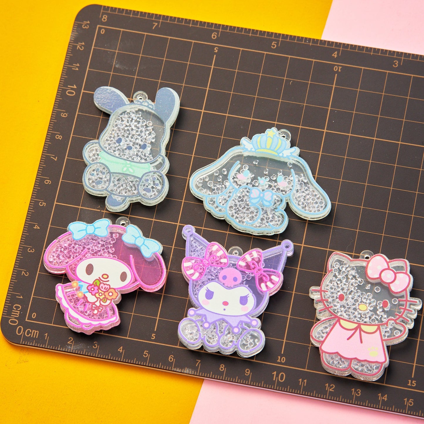 30PCS Sanrio Resin Shaker Charms for DIY Craft