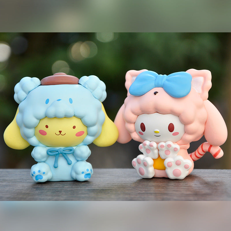 6 Pack Cartoon Doll Figures Collection