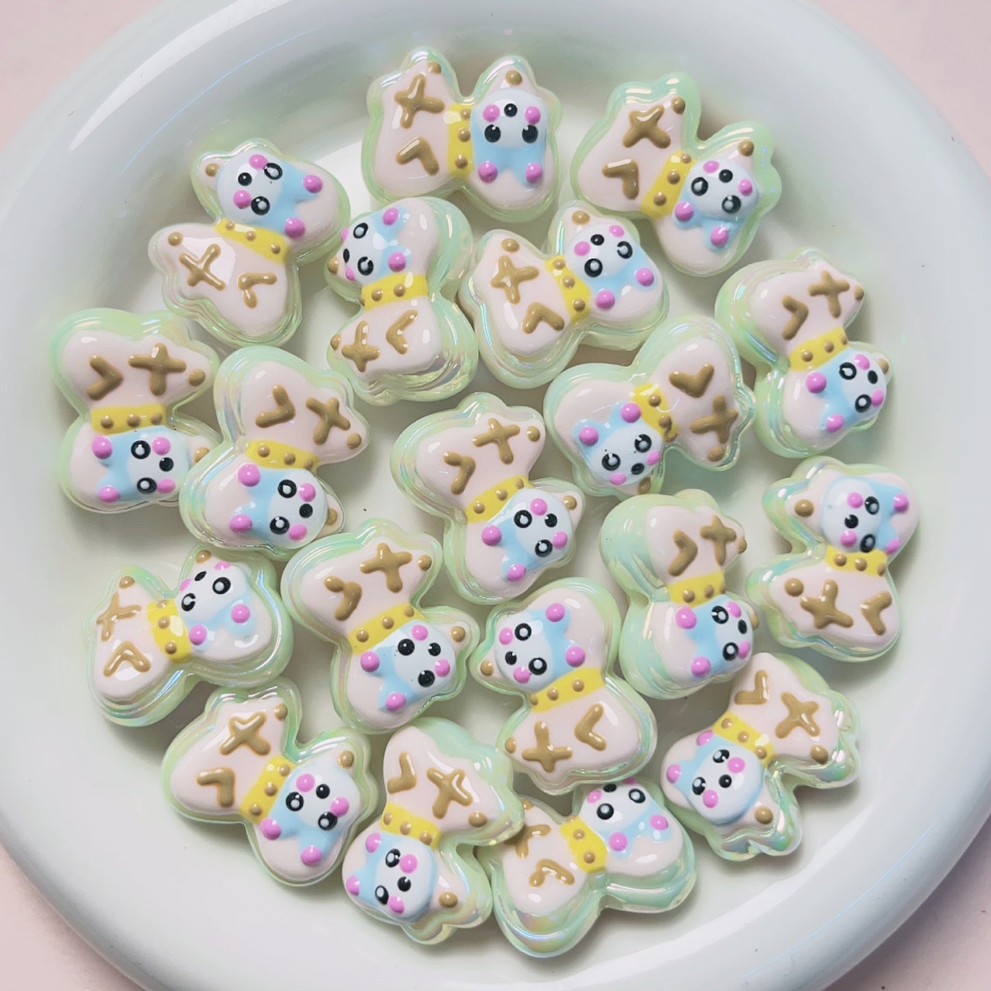 20 Pieces Hand-Painted Beads