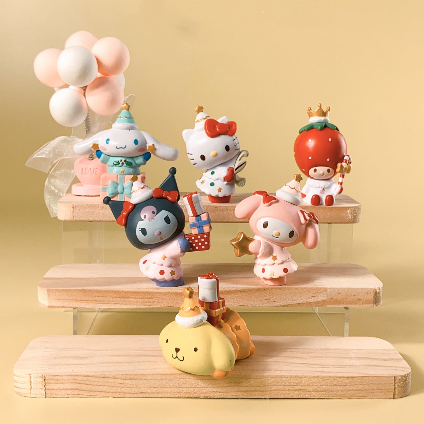 6 Pack Cartoon Doll Figures Collection