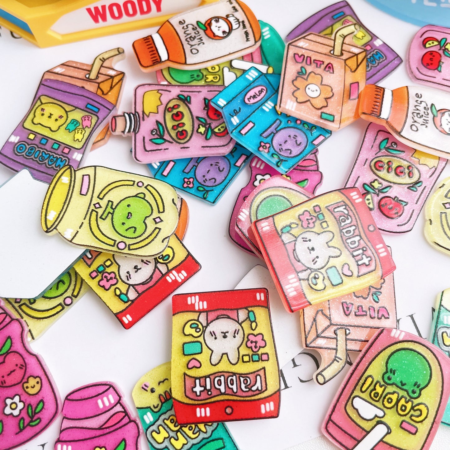 30PCS Random Kawaii Acrylic Pin for DIY Craft