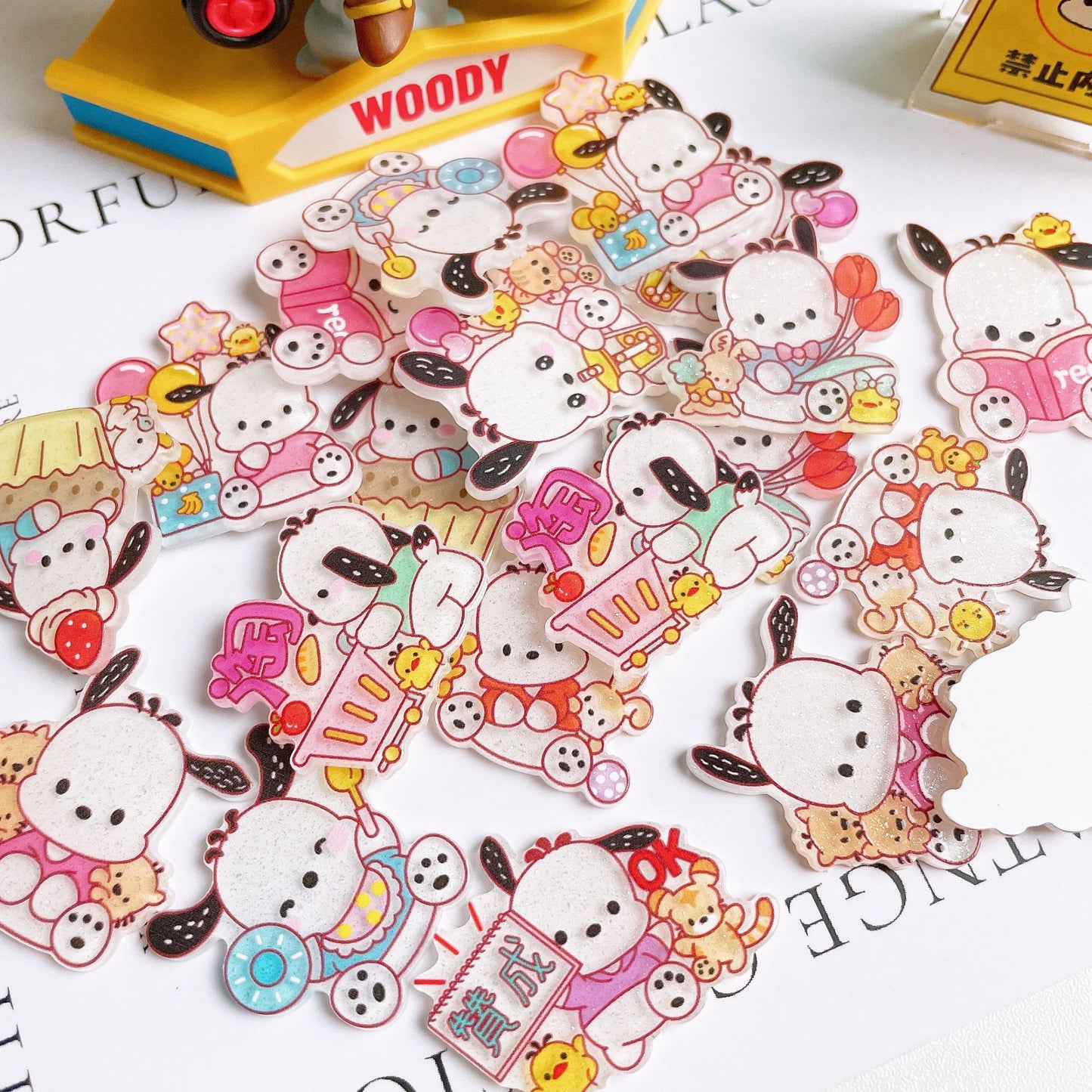 30PCS Random Kawaii Acrylic Pin for DIY Craft