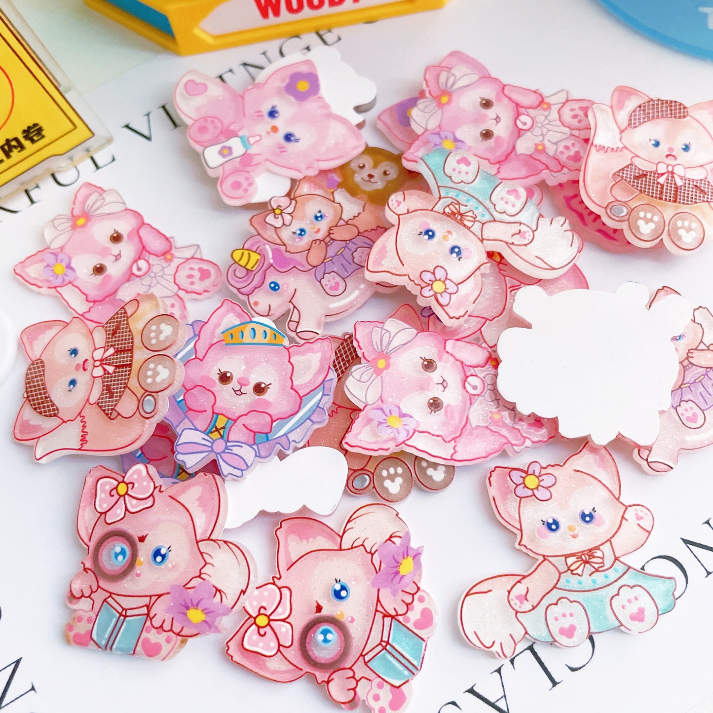 30PCS Random Kawaii Acrylic Pin for DIY Craft