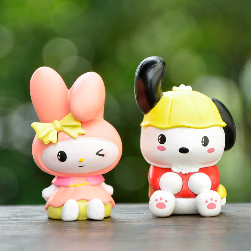 6 Pack Cartoon Doll Figures Collection