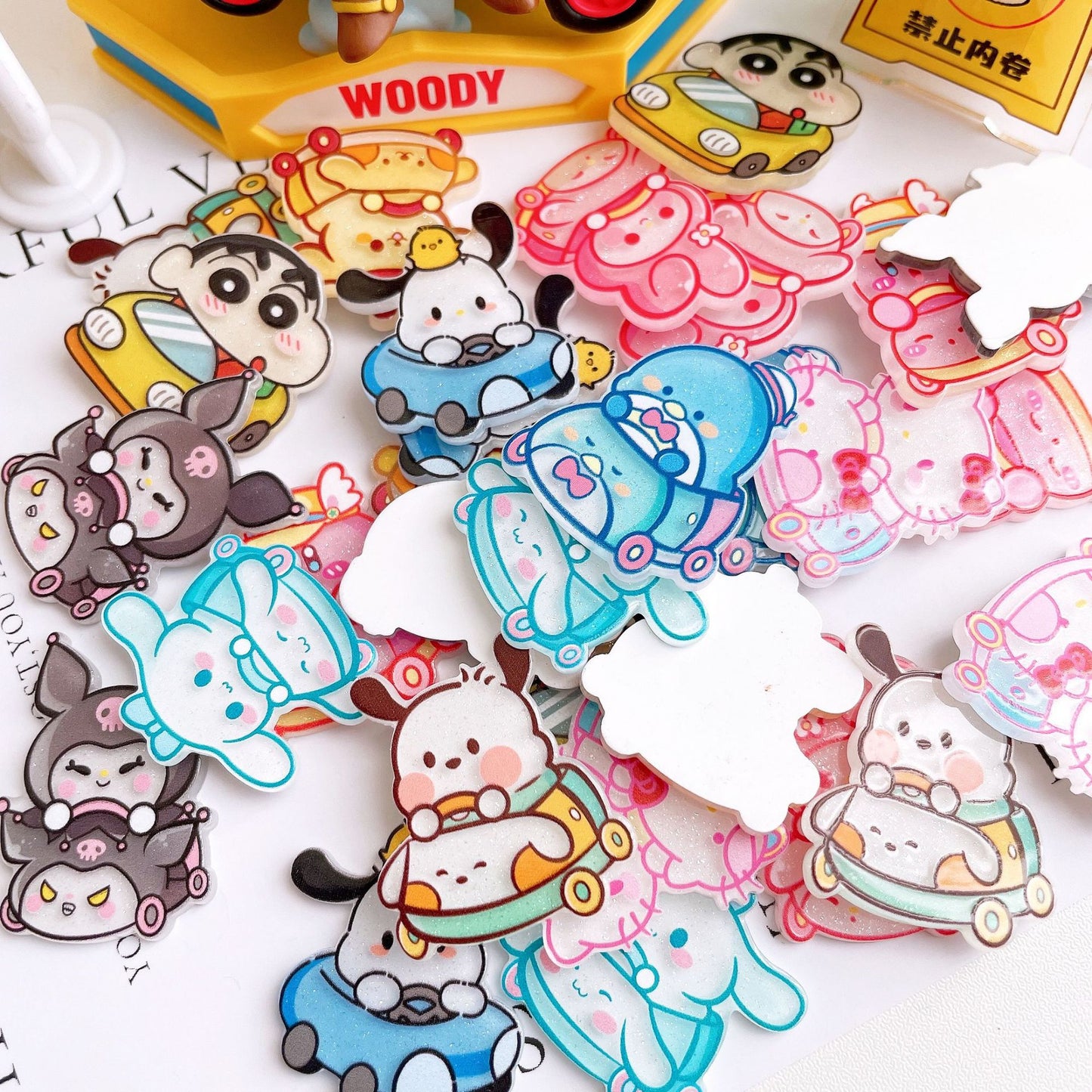 30PCS Random Kawaii Acrylic Pin for DIY Craft