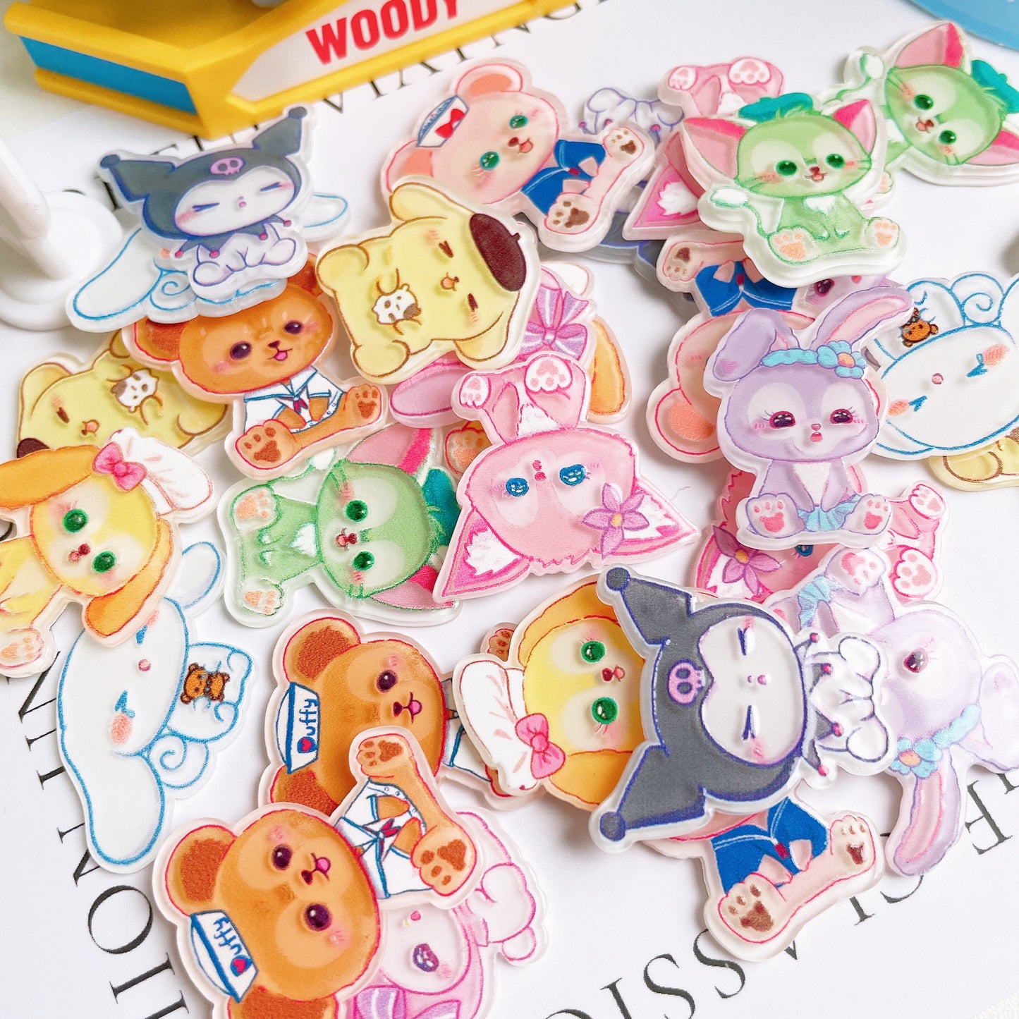 30PCS Random Kawaii Acrylic Pin for DIY Craft