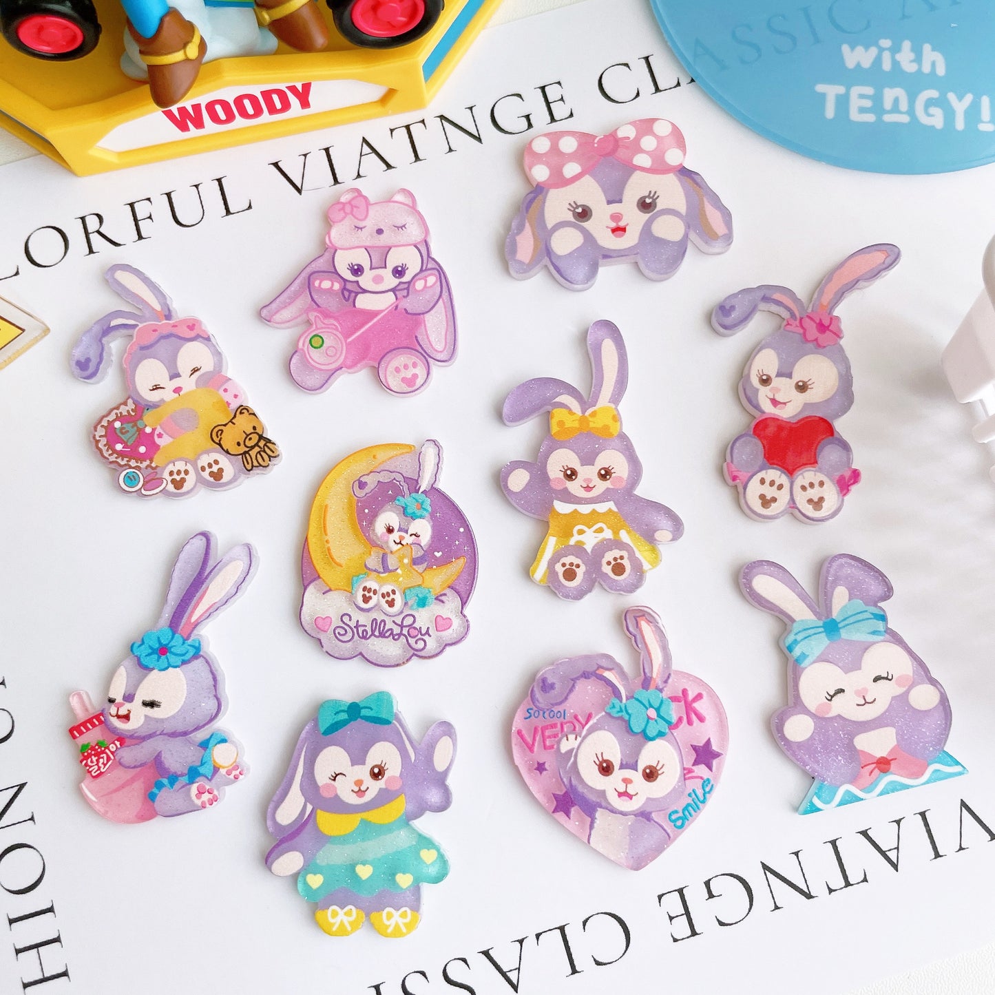 30PCS Random Kawaii Acrylic Pin for DIY Craft