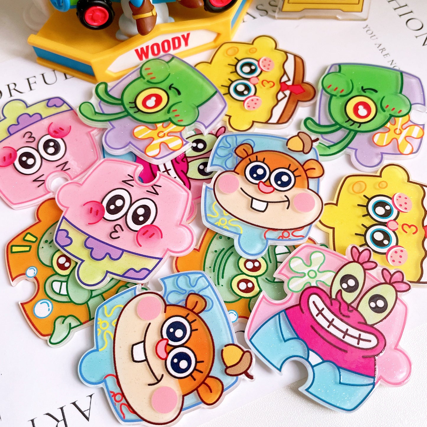 30PCS Random Kawaii Acrylic Pin for DIY Craft