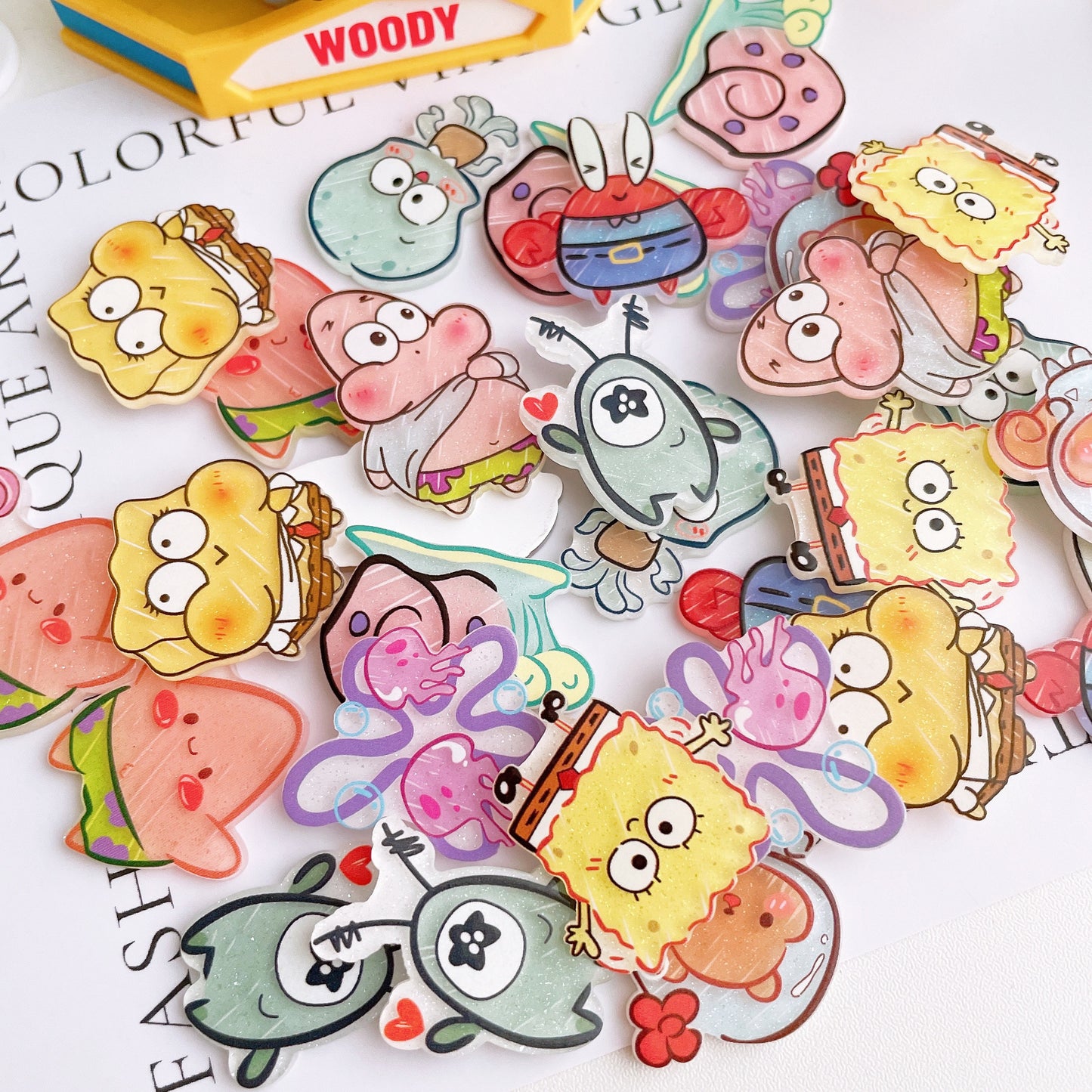 30PCS Random Kawaii Acrylic Pin for DIY Craft