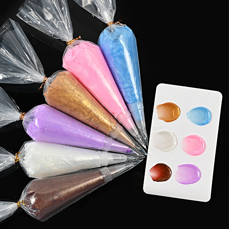 2 Pack*50g Pearl Colors Simulation Cream Glue, Decoden Cream Clay