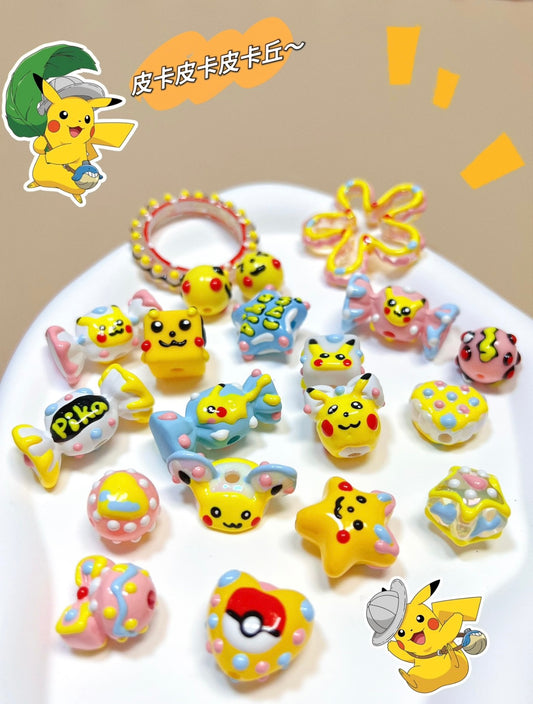 Customizable Pikachu Hand Painted Beads