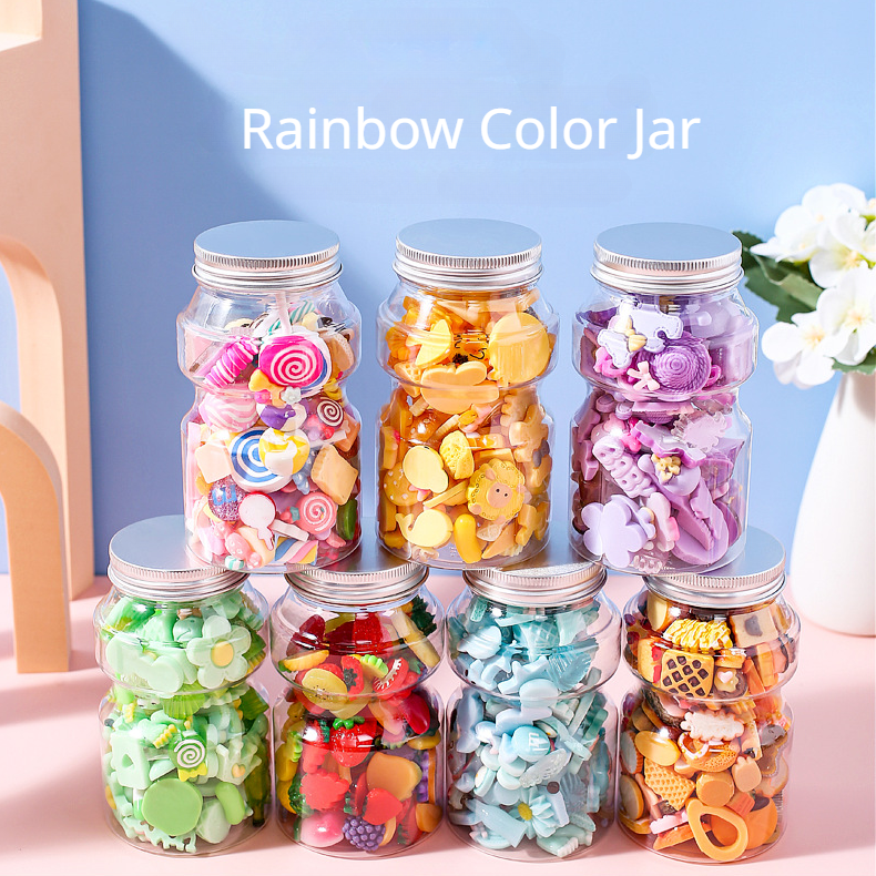 Rainbow Color Charms Bear Jar