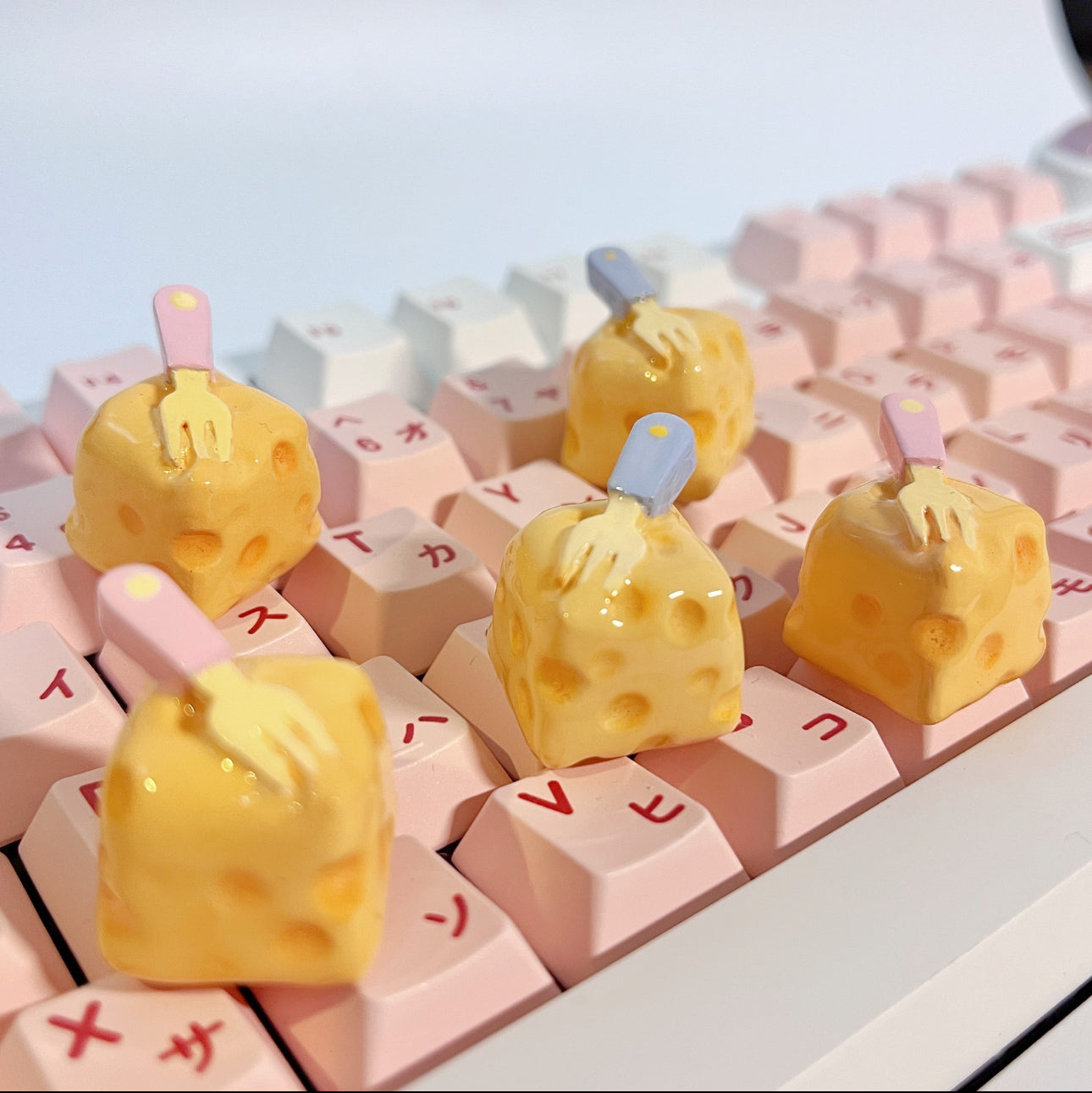 Original Design Handmade Cheesecake Keyboard Keycaps