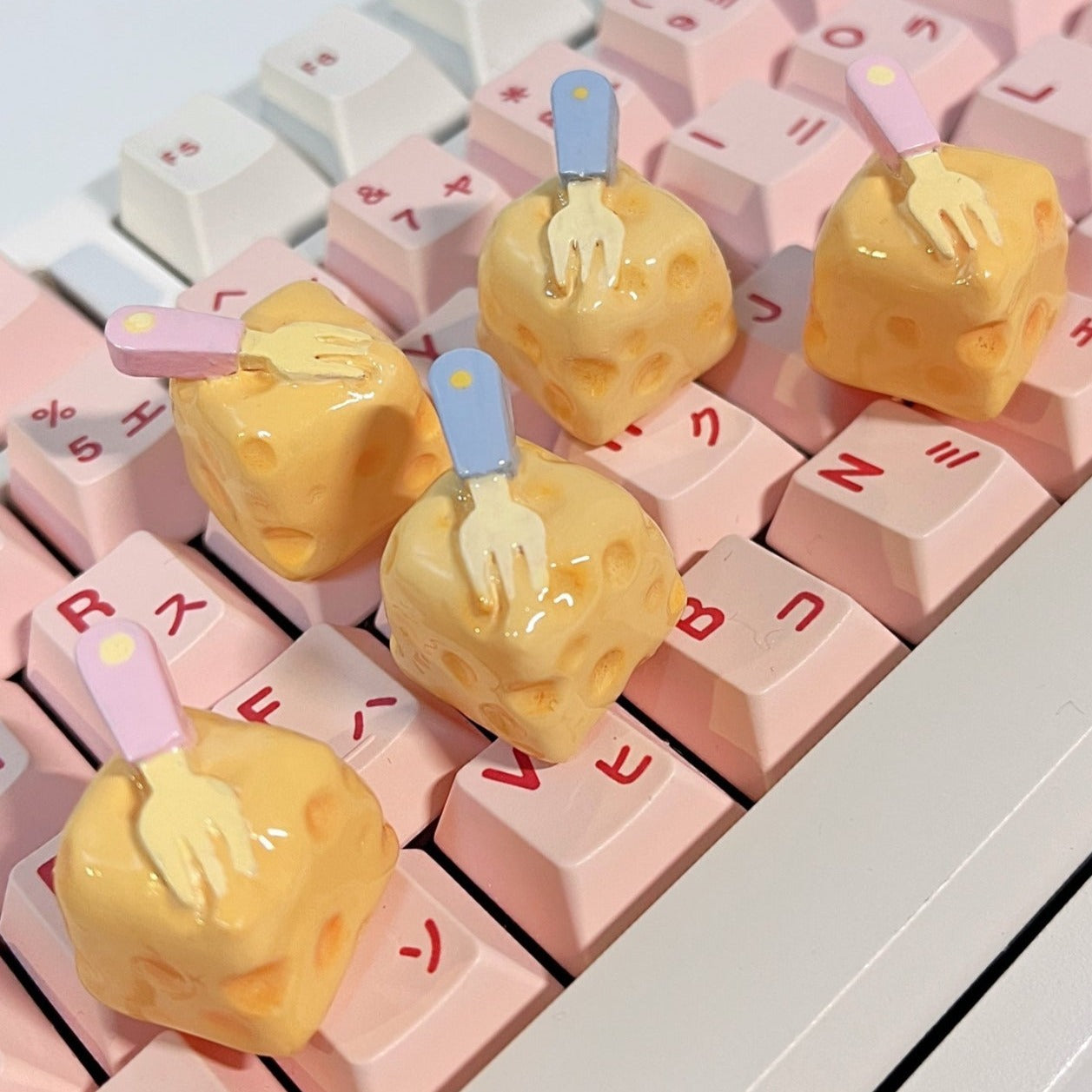 Original Design Handmade Cheesecake Keyboard Keycaps