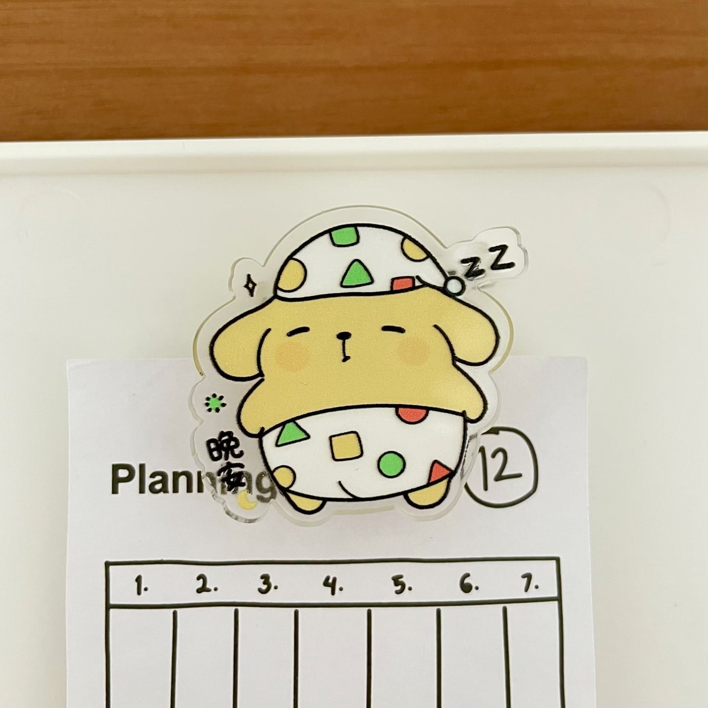 10PCS Sanrio PP Acrylic Clips