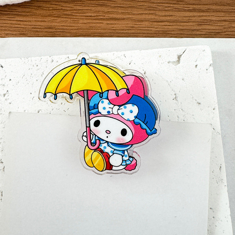 10PCS Sanrio PP Acrylic Clips