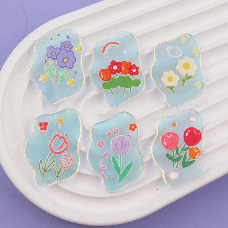 30PCS Cute Cartoon Acrylic Sheets