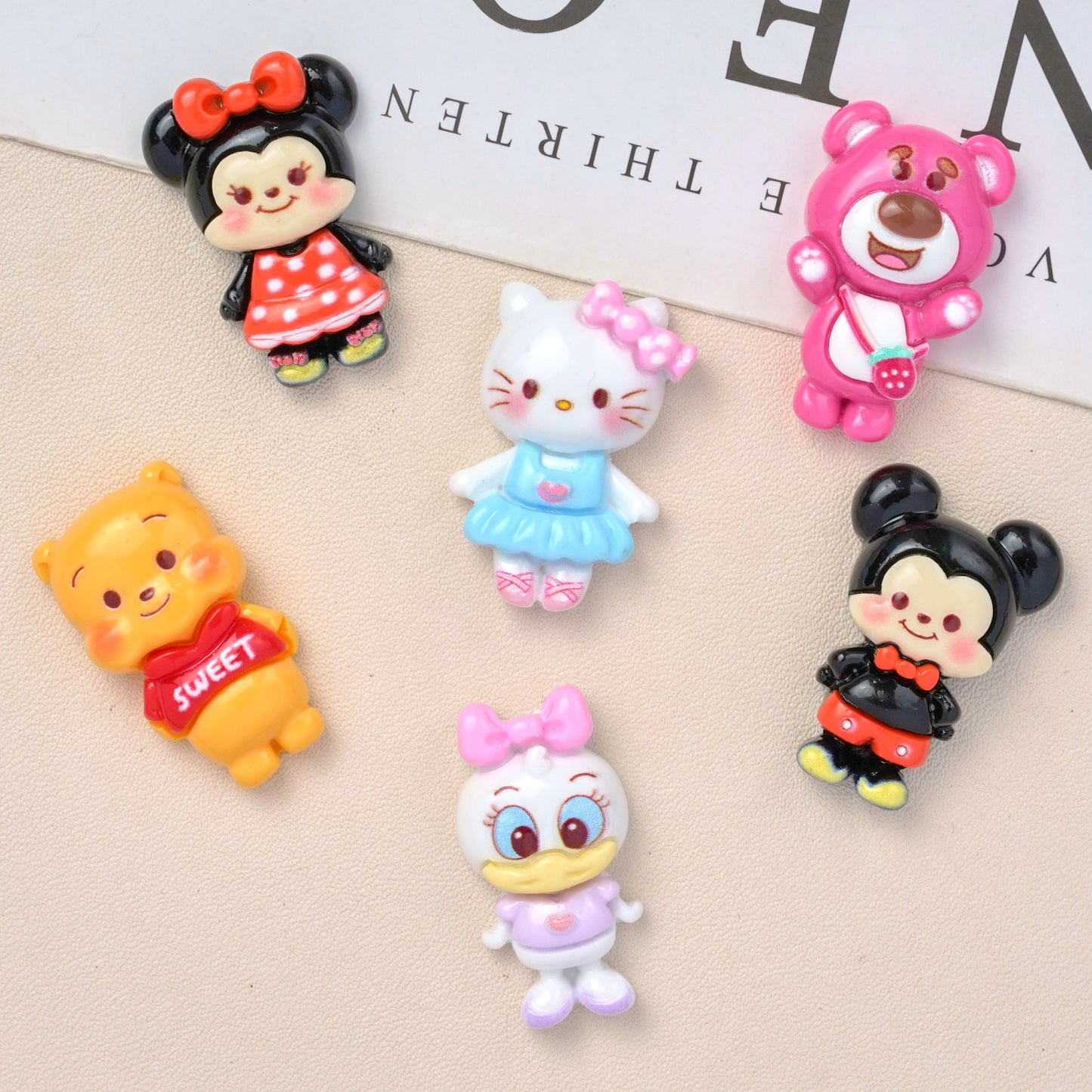 10 PCS Cartoon Resin Charms