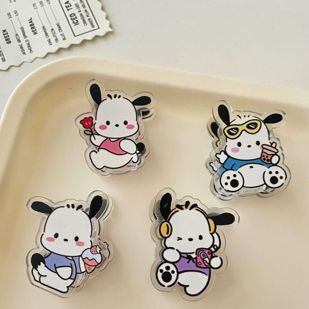 10PCS Sanrio PP Acrylic Clips