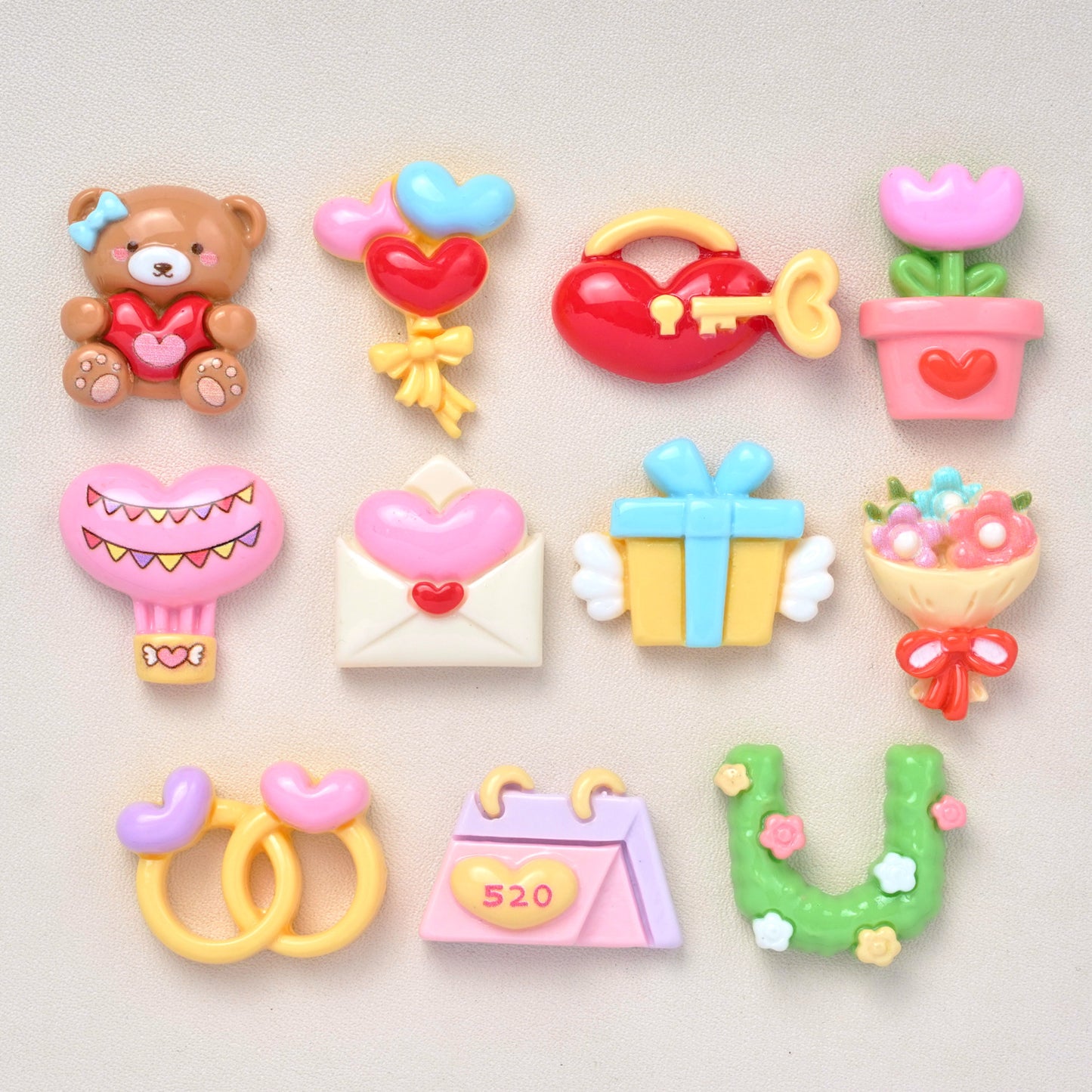 10 PCS Cartoon Resin Charms