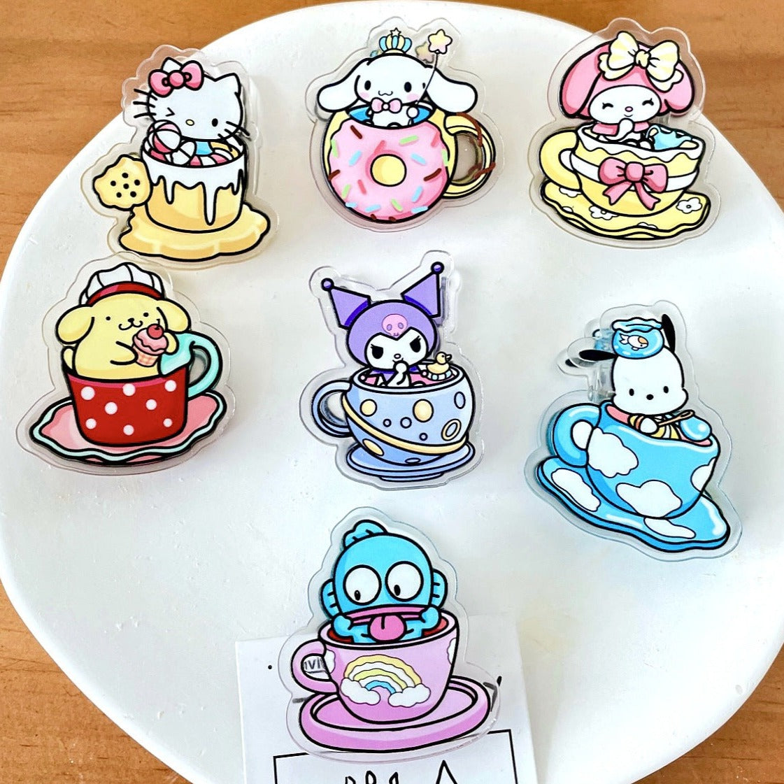 10PCS Sanrio PP Acrylic Clips