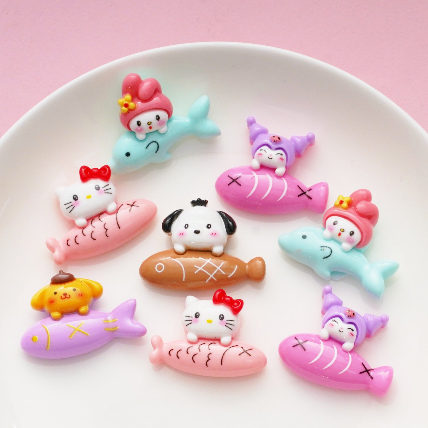 10 PCS Sanrio Resin Charms