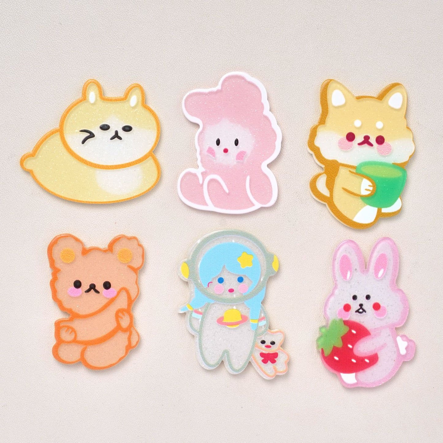 30PCS Cute Cartoon Acrylic Sheets