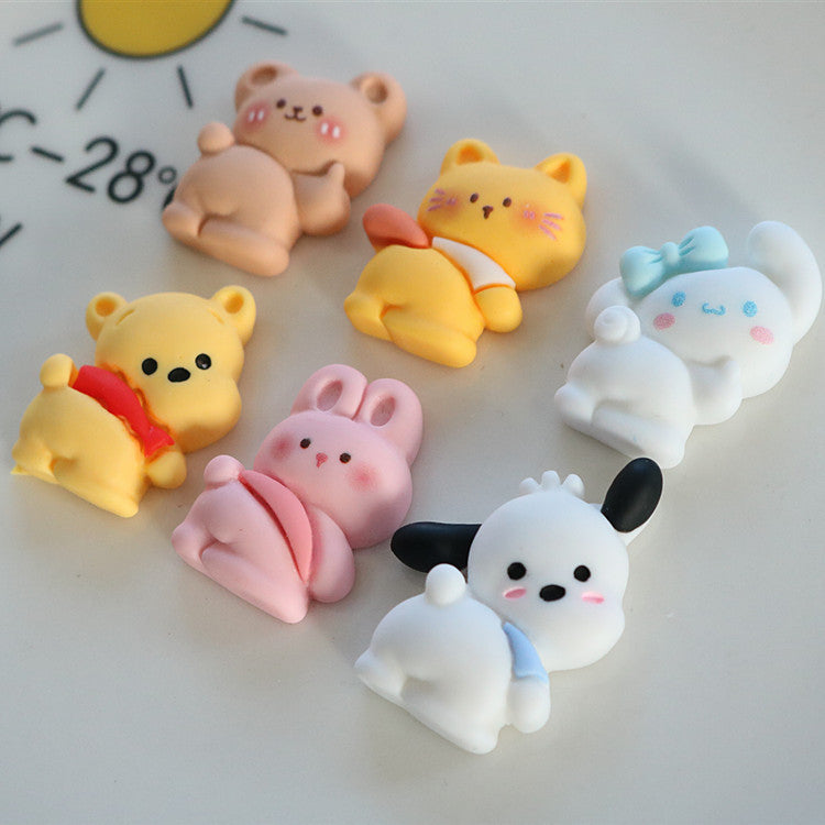 10 PCS Cartoon Resin Charms for DIY Crafts