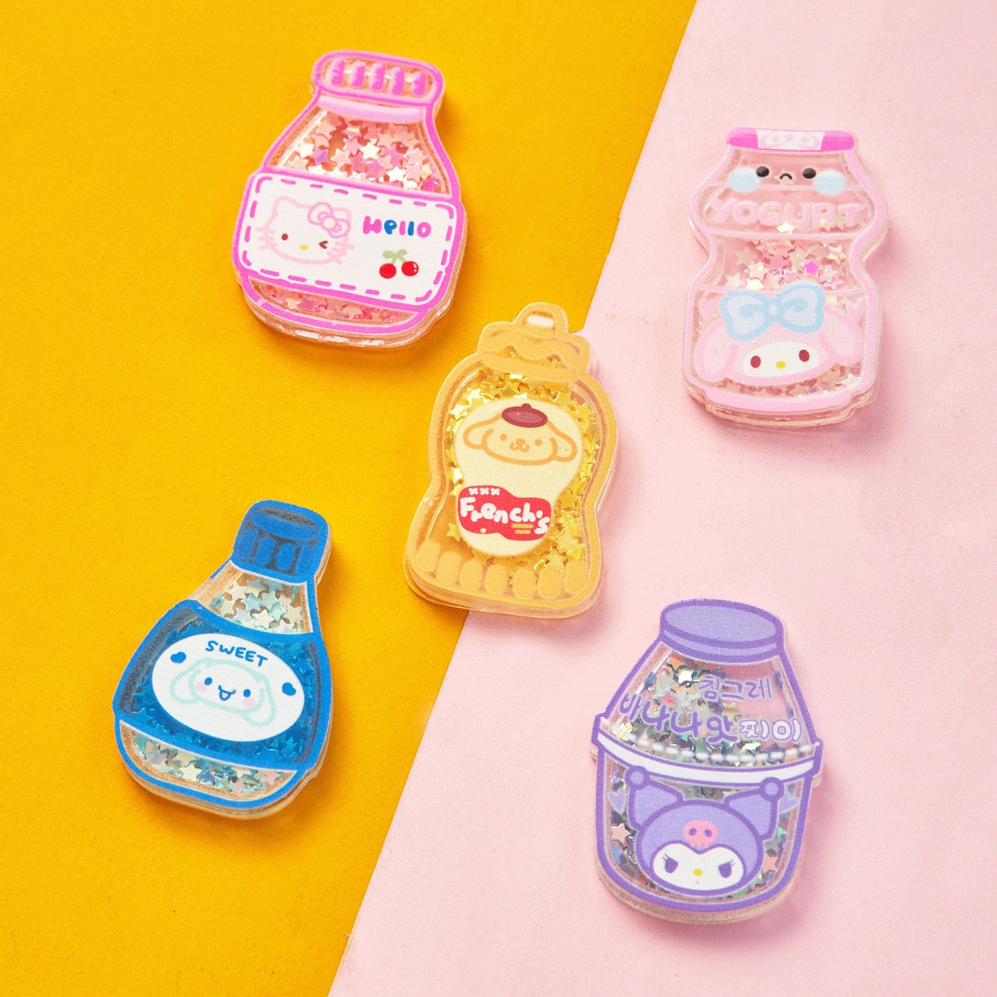 30PCS Sanrio Resin Shaker Charms for DIY Craft