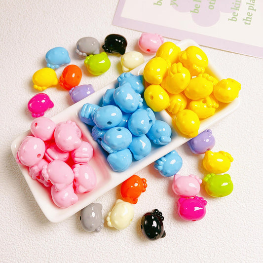 30 Pieces Acrylic Hello Kitty Beads