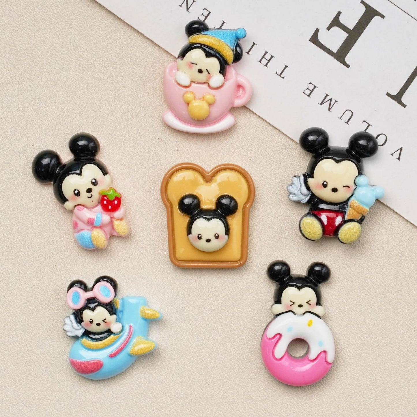 10 PCS Cartoon Resin Charms