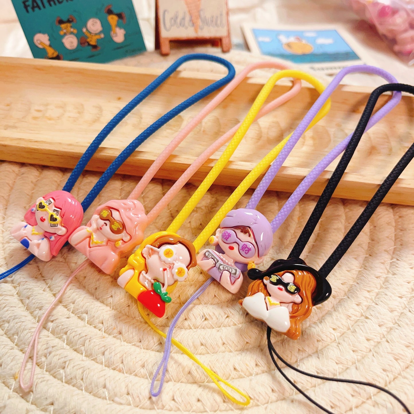 5PCS Cute Phone Straps