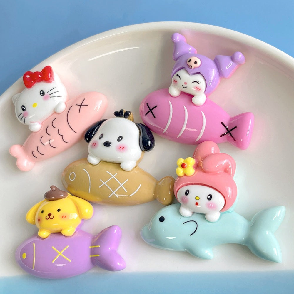 10 PCS Large Cartoon Resin Charms