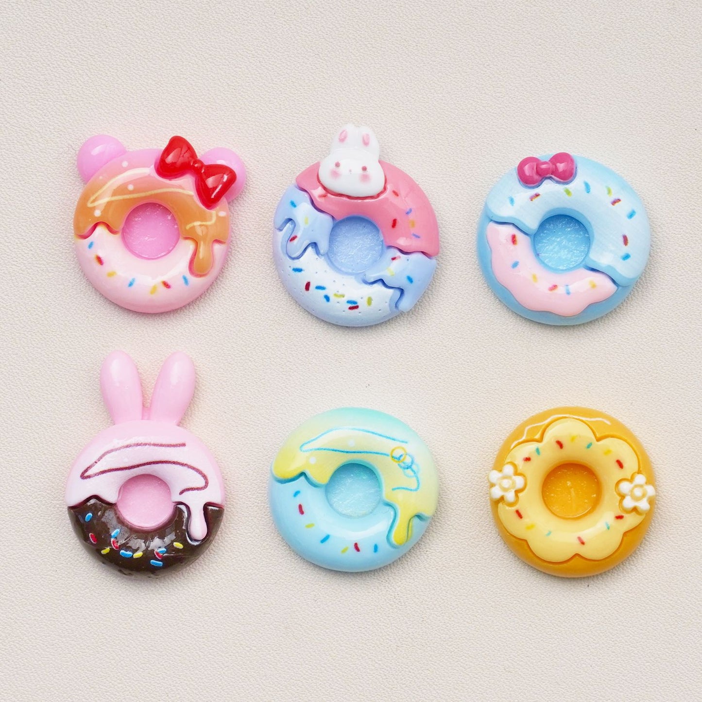 10 PCS Cartoon Resin Charms