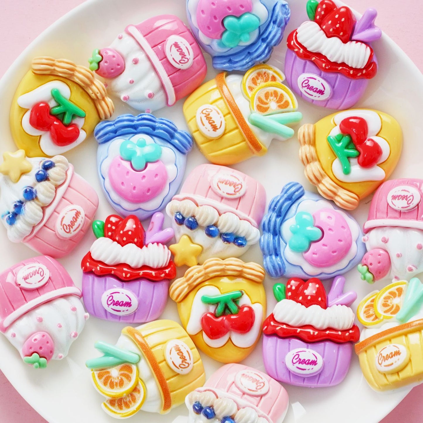 10 PCS Cartoon Resin Charms for DIY Crafts