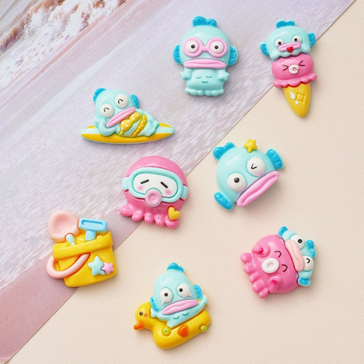 10 PCS Cartoon Resin Charms