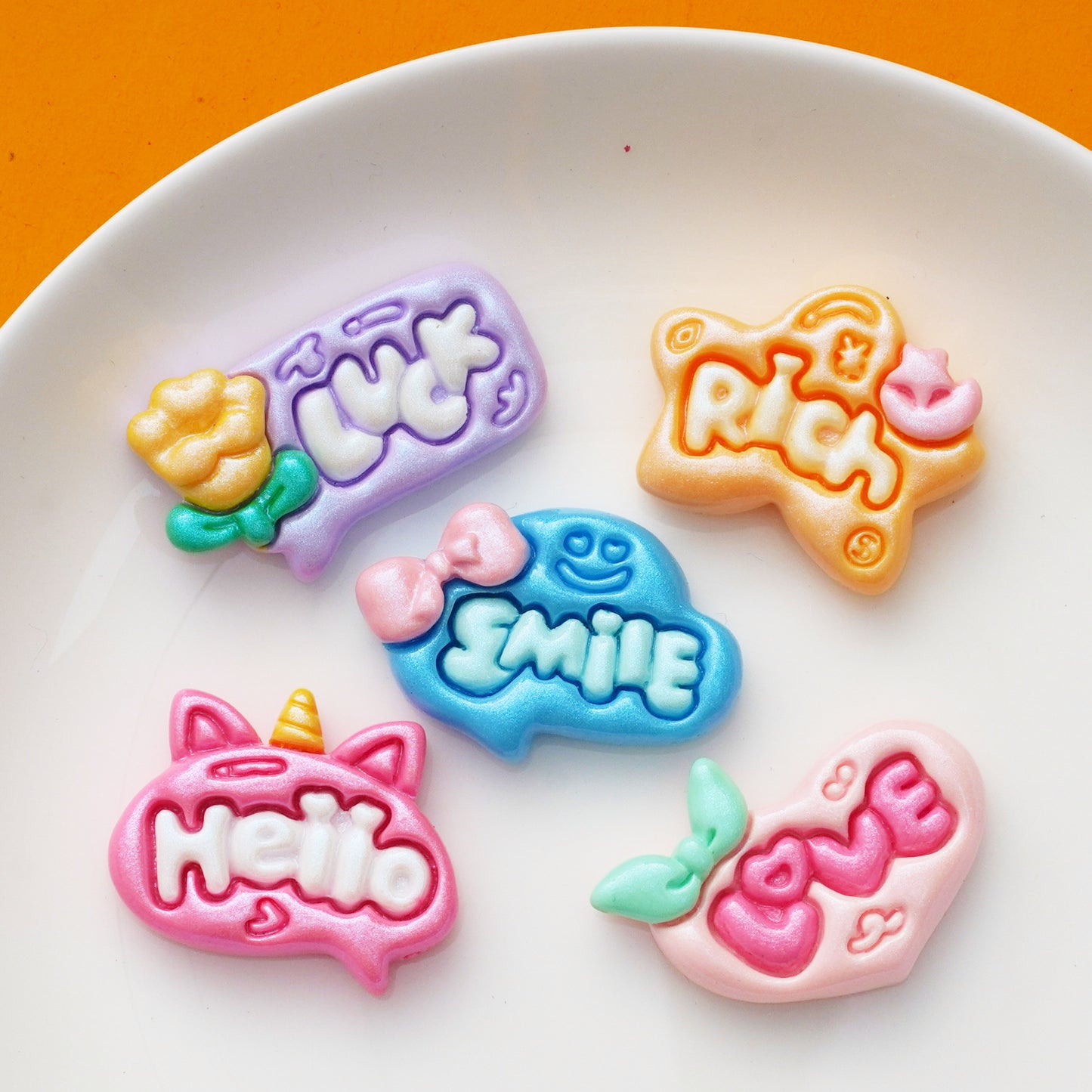 10 PCS Cartoon Resin Charms