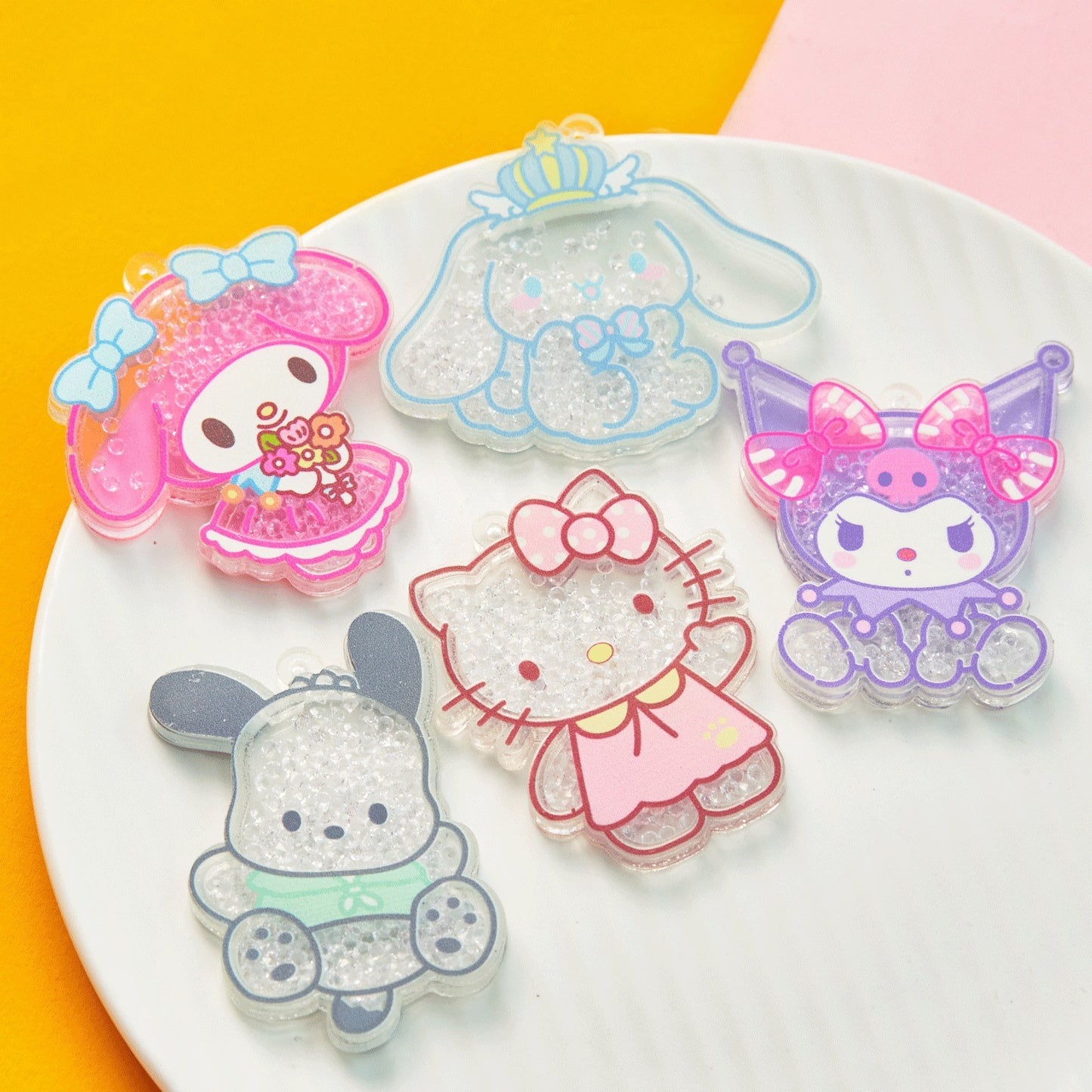 30PCS Sanrio Resin Shaker Charms for DIY Craft