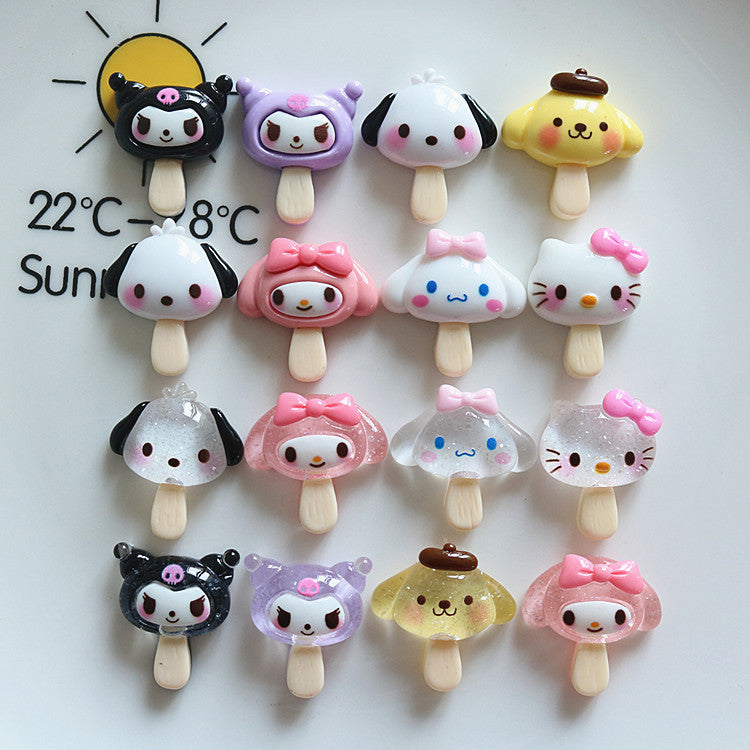 10 PCS Cartoon Resin Charms for DIY Crafts