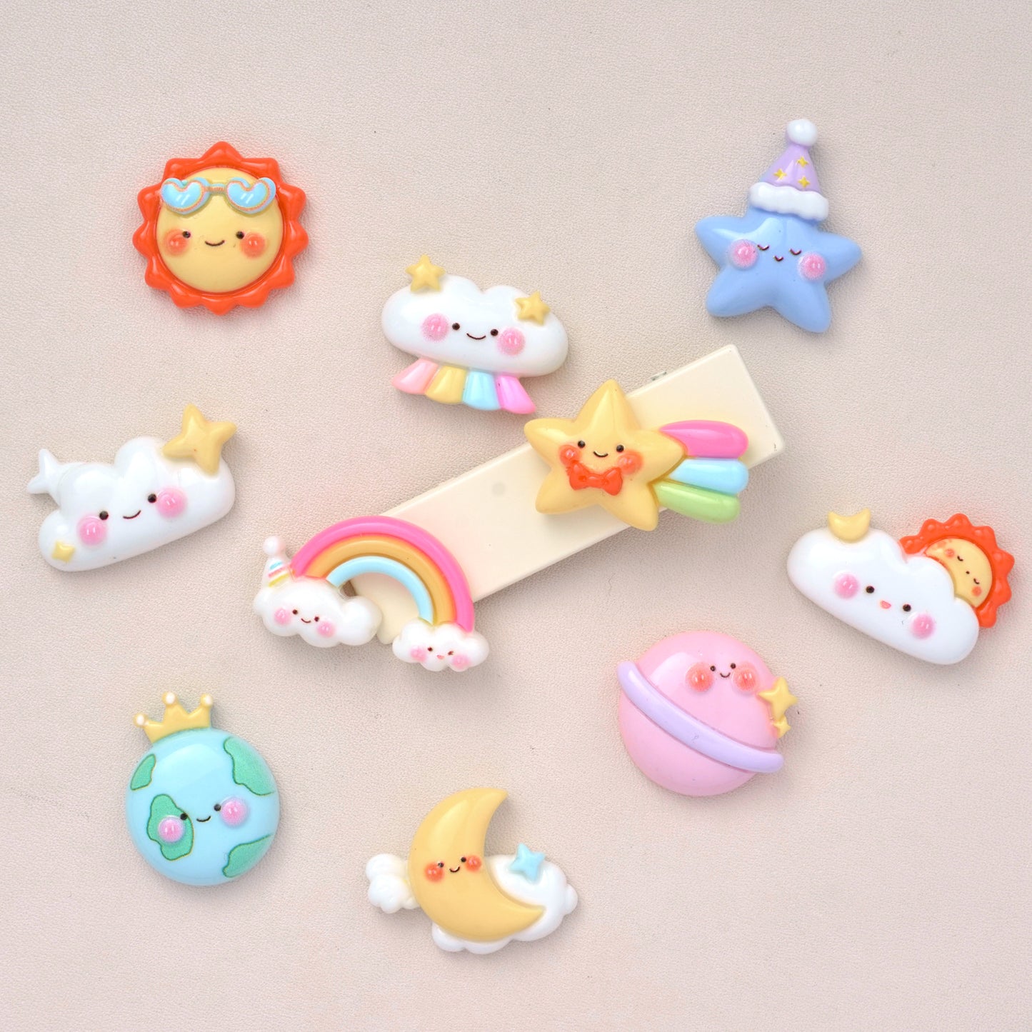 10 PCS Cartoon Resin Charms