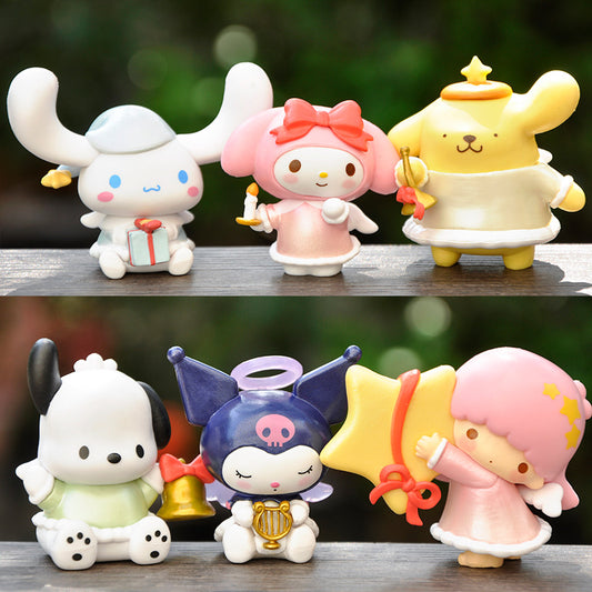 6 Pack Cartoon Doll Figures Collection