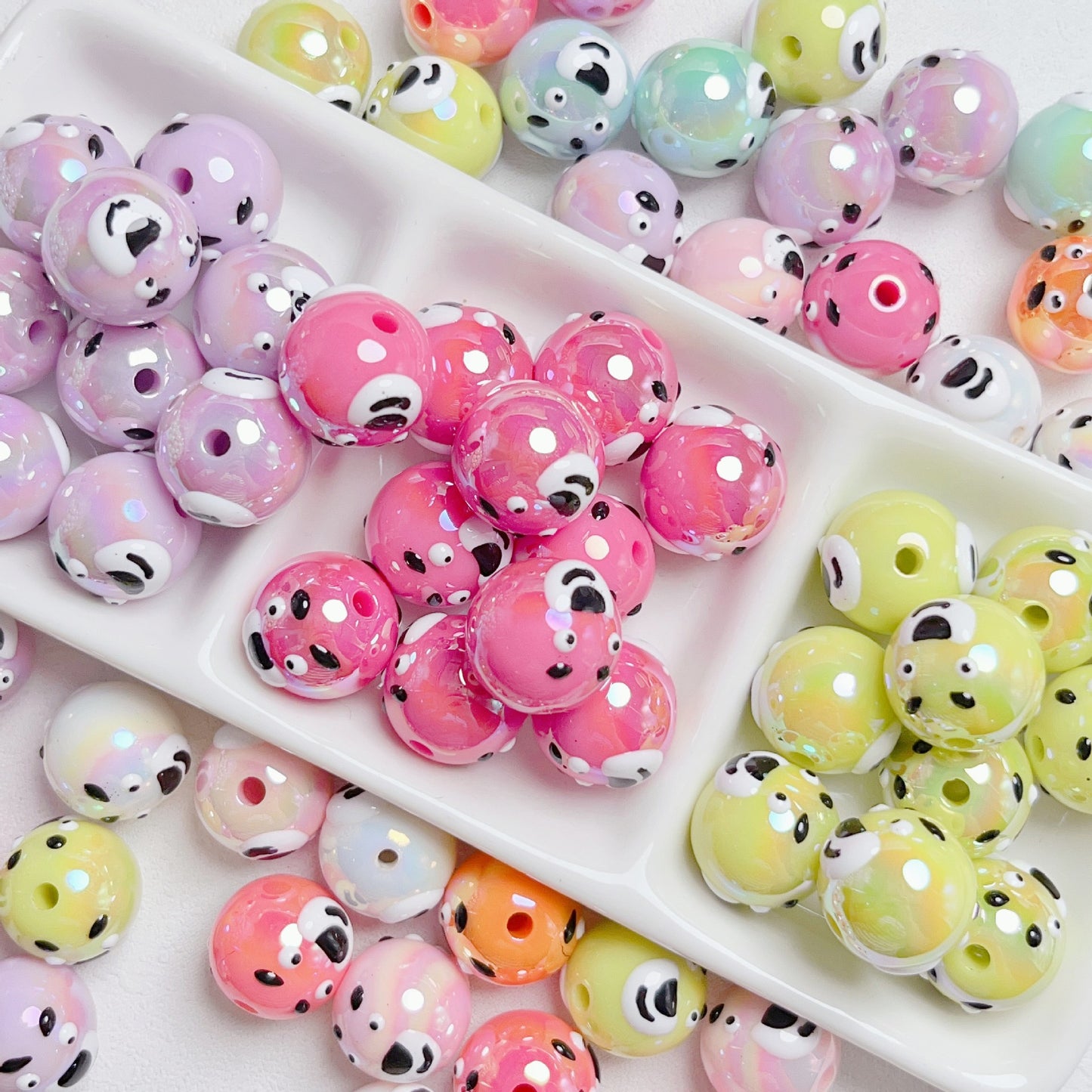 20 Pieces Hand-Painted Beads