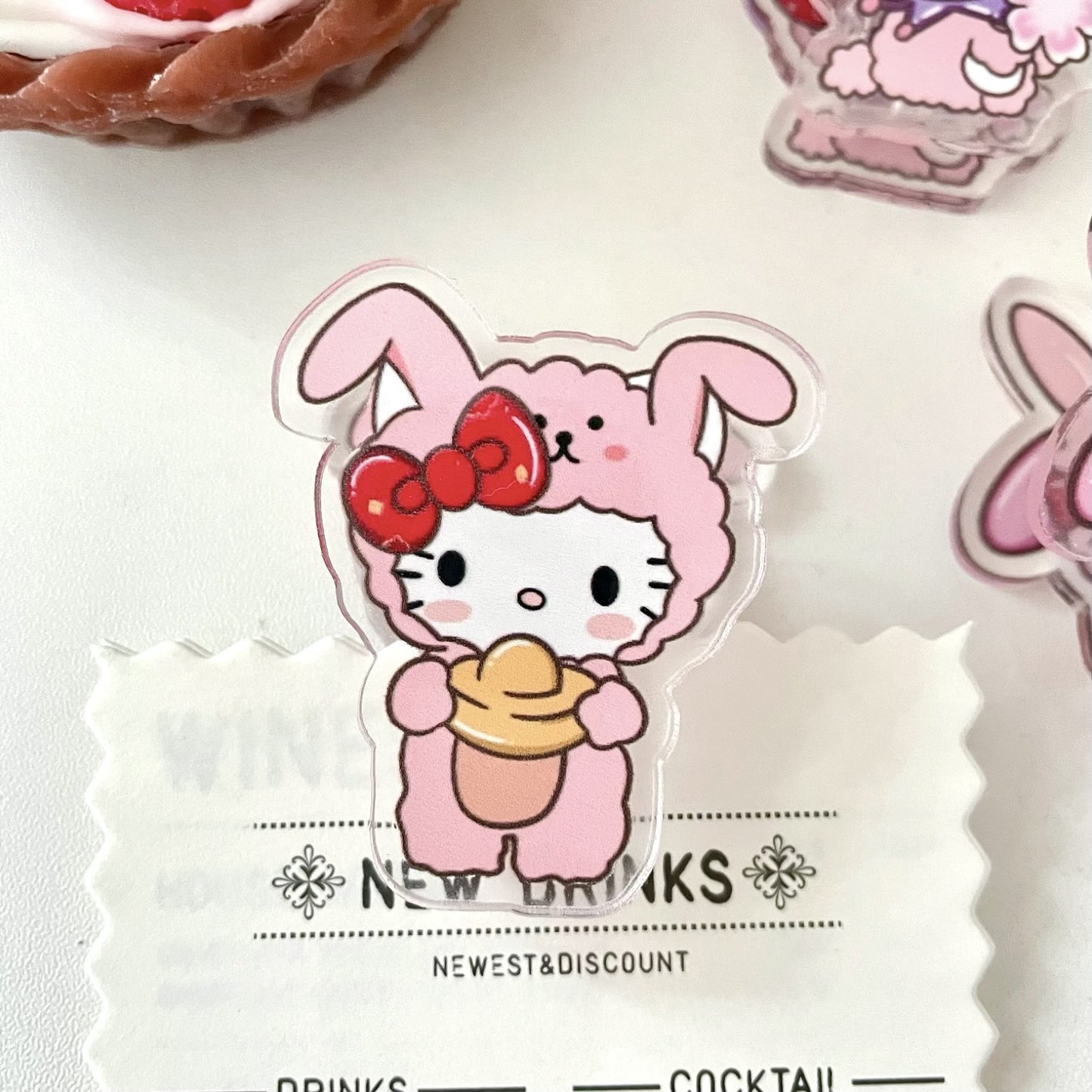 10PCS Sanrio PP Acrylic Clips