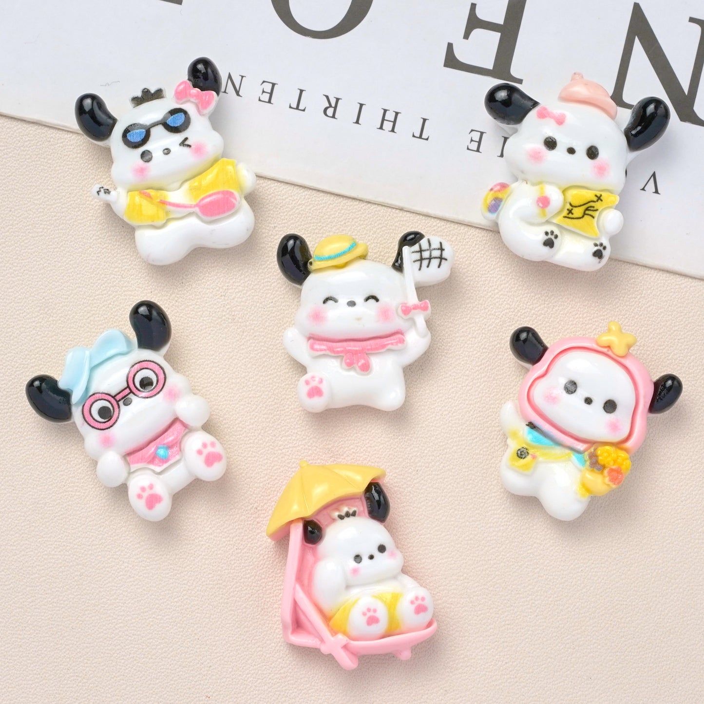 10 PCS Cartoon Resin Charms