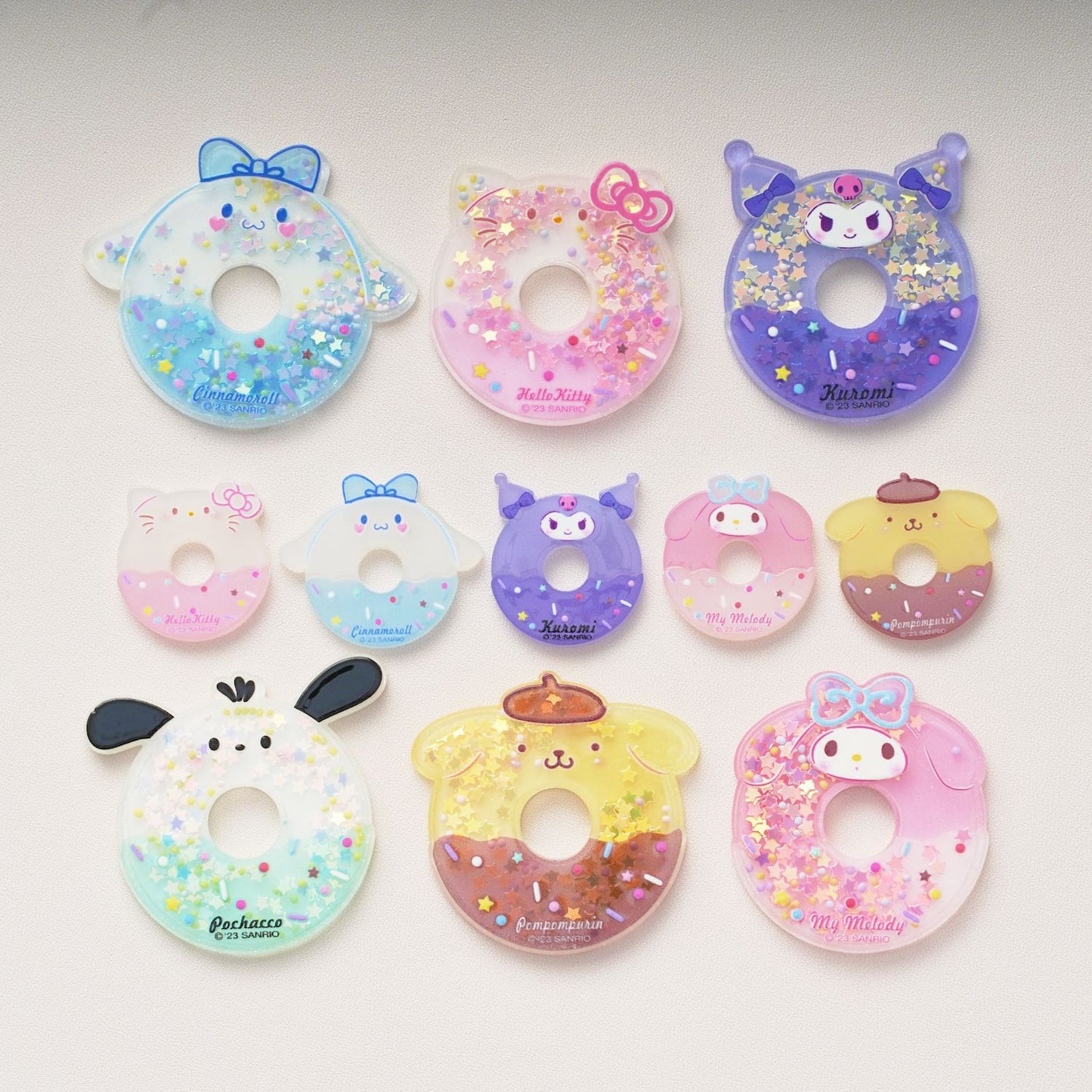 30PCS Sanrio Resin Shaker Charms for DIY Craft