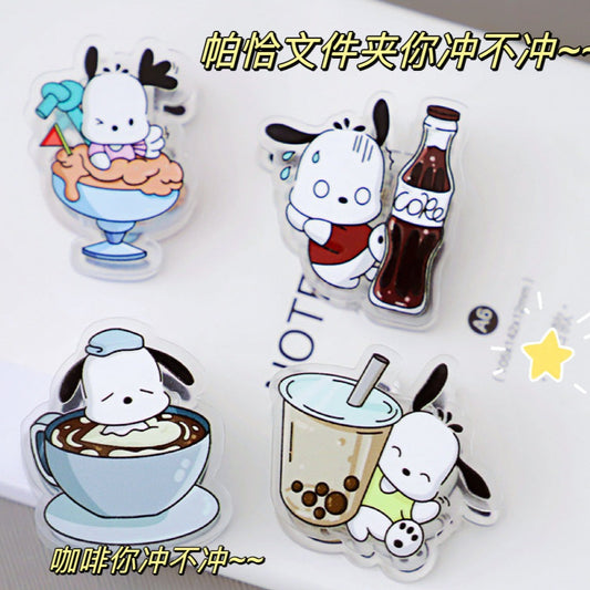 10PCS Sanrio PP Acrylic Clips